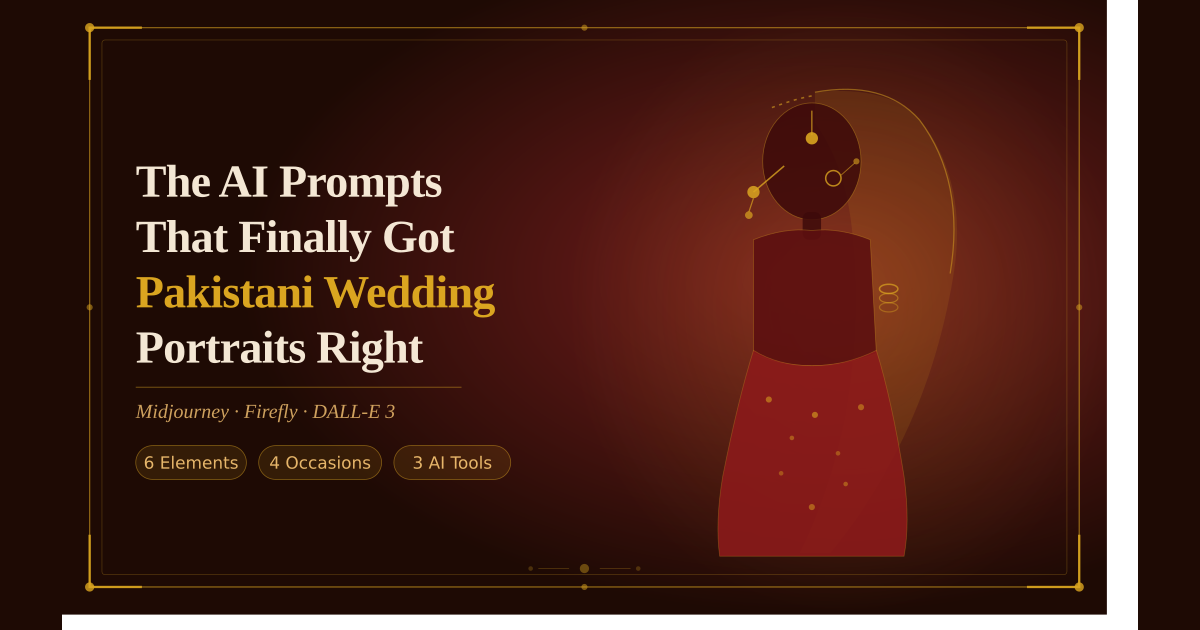 The AI Prompts That Finally Got Pakistani Wedding Portraits Right